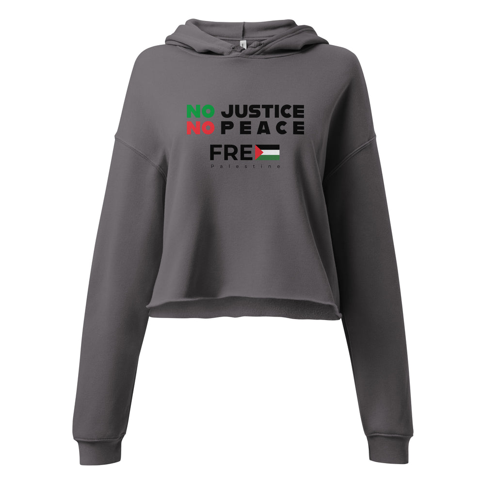 Crop Hoodie - No Justice No Peace, Womens Cropped Hoodie Storm