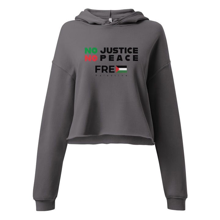Crop Hoodie - No Justice No Peace, Womens Cropped Hoodie Storm
