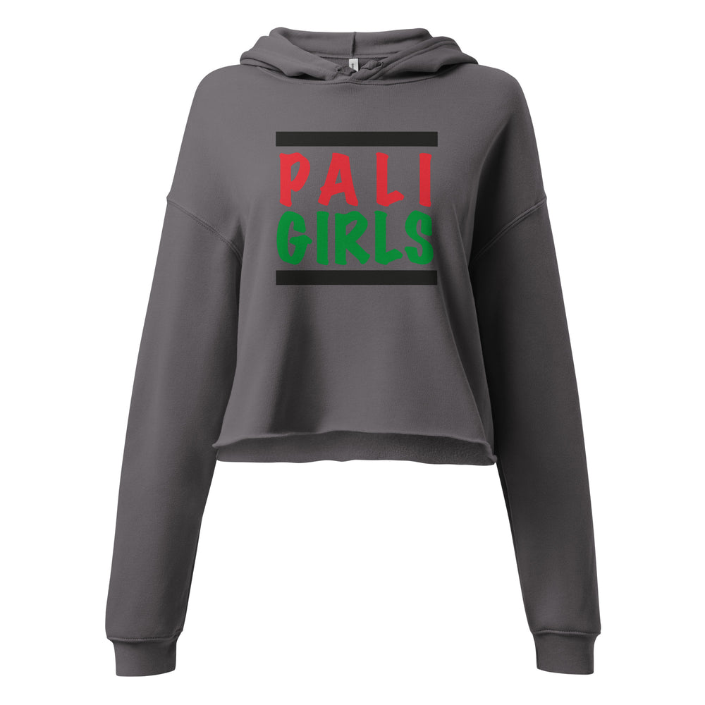 Crop Hoodie - Palestinian Girls, Womens Cropped Hoodie Storm