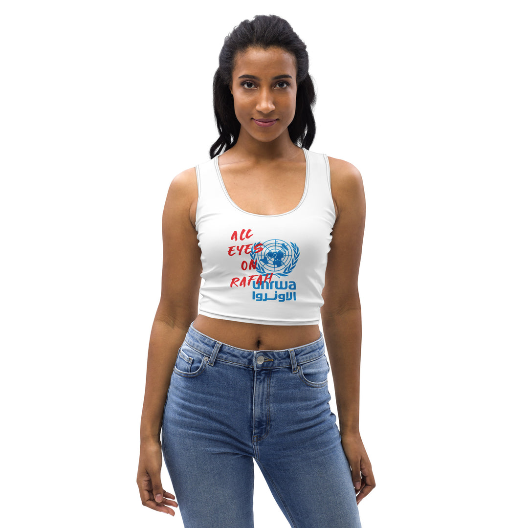 Crop Top - All Eyes on Rafah, White