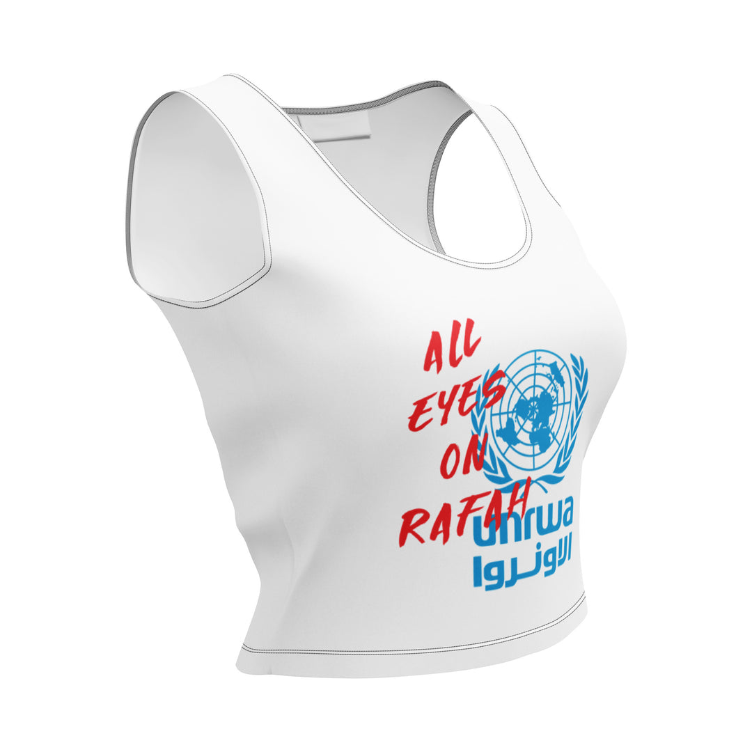 Crop Top - All Eyes on Rafah, White