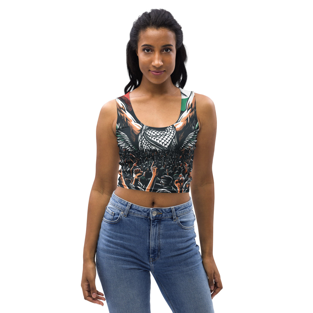 Crop Top - Art by Moh, White