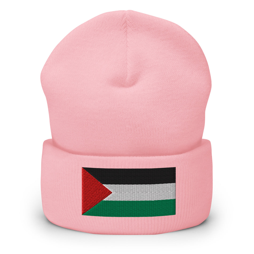 Cuffed Beanie - Palestine Flag, Cuffed Beanie Baby Pink