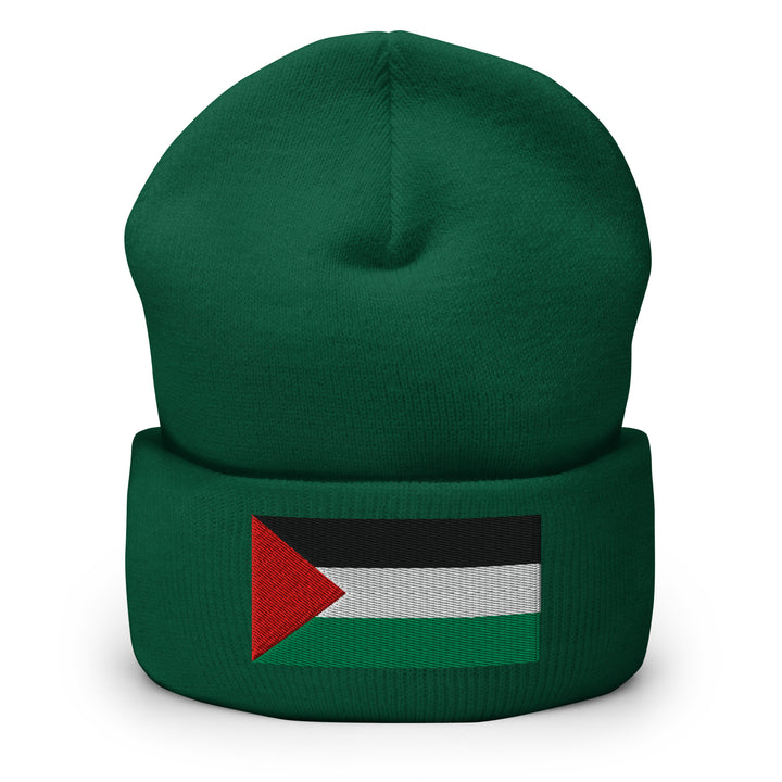 Cuffed Beanie - Palestine Flag, Cuffed Beanie Spruce