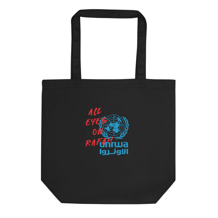 Eco Tote Bag - All Eyes on Rafah, Eco Tote Bag Black