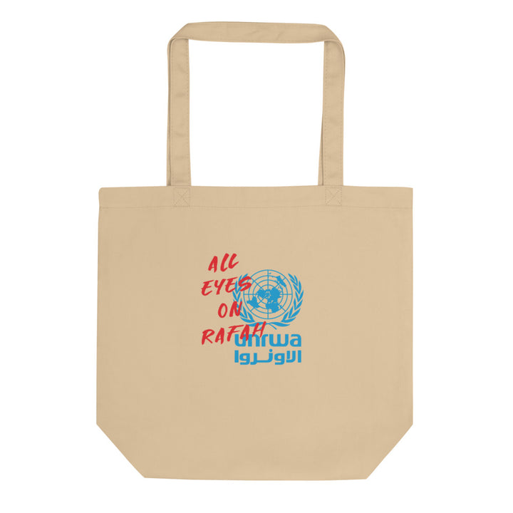 Eco Tote Bag - All Eyes on Rafah, Eco Tote Bag Oyster