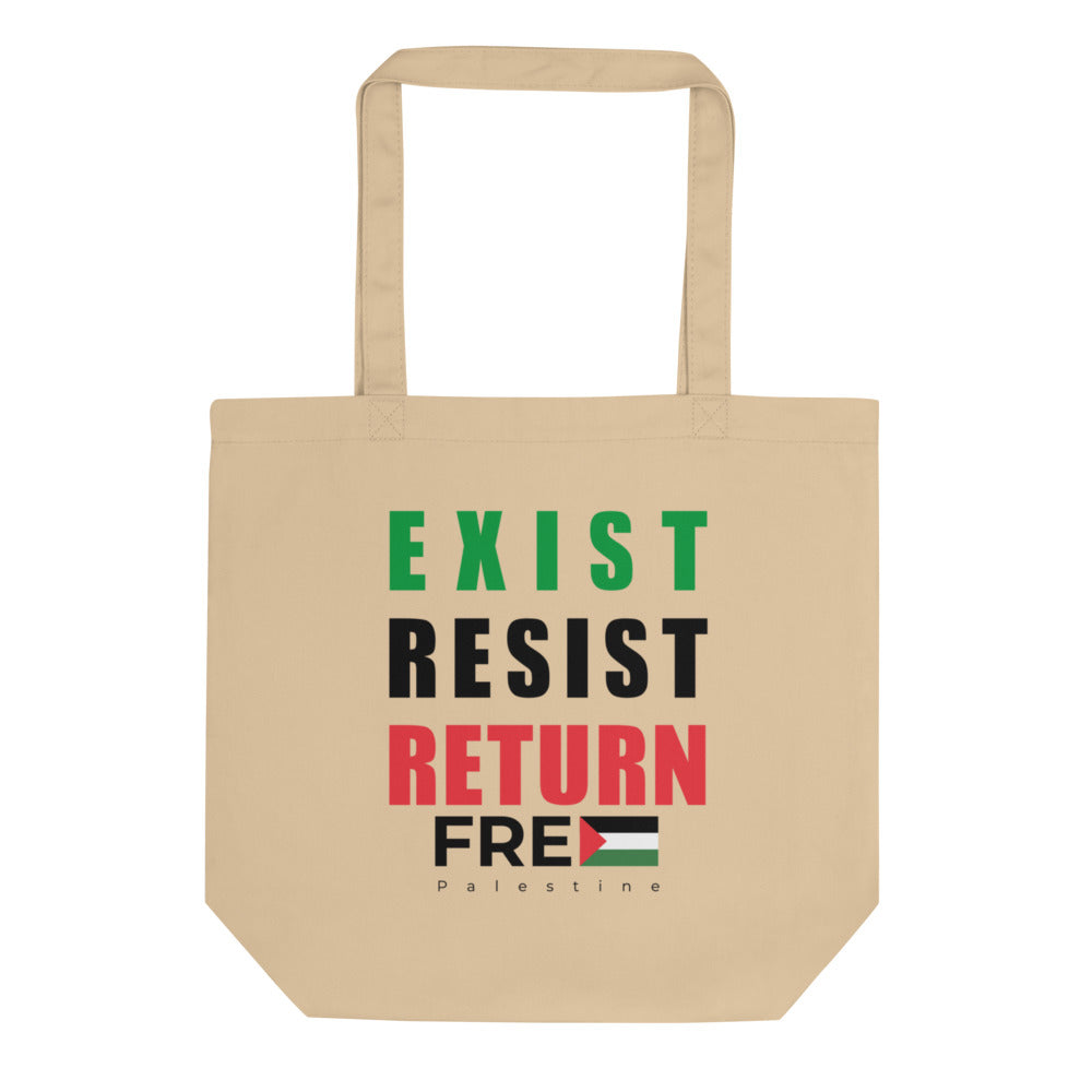 Eco Tote Bag - Exist. Resist. Return., Eco Tote Bag Oyster