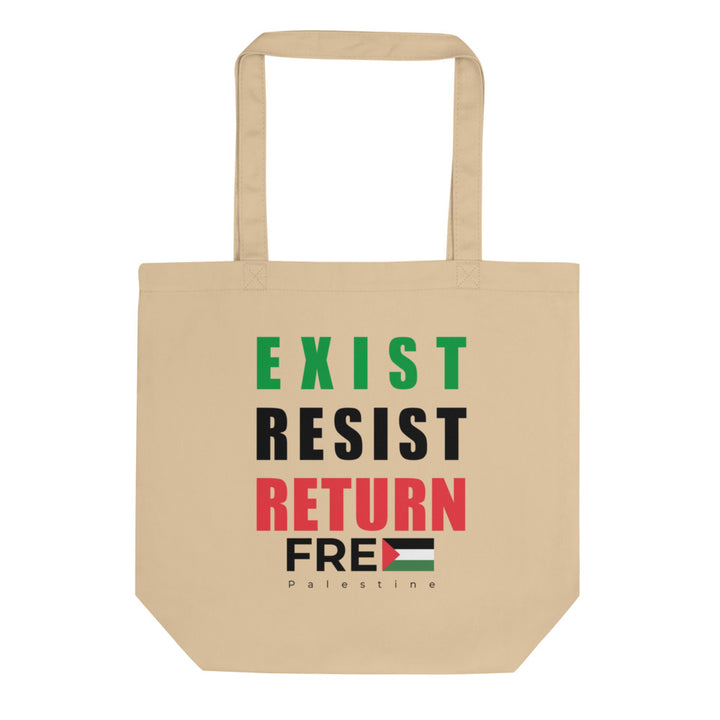 Eco Tote Bag - Exist. Resist. Return., Eco Tote Bag Oyster