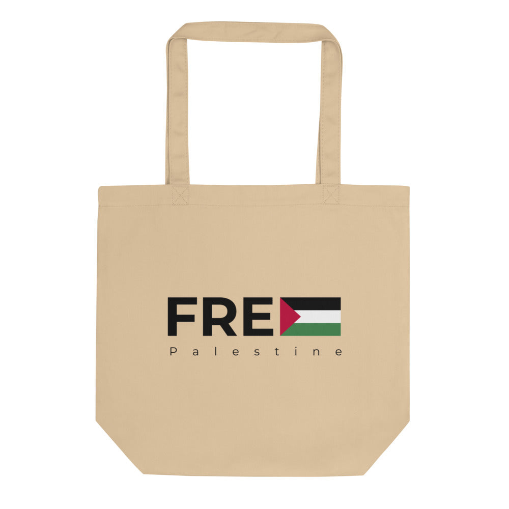 Eco Tote Bag - Free Palestine, Eco Tote Bag Oyster