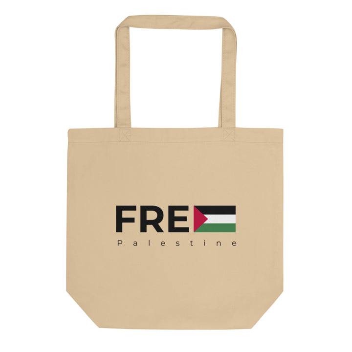 Eco Tote Bag - Free Palestine, Eco Tote Bag Oyster