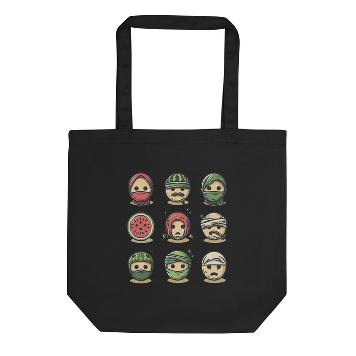 Eco Tote Bag - Palestine Emoji, Eco Tote Bag Black
