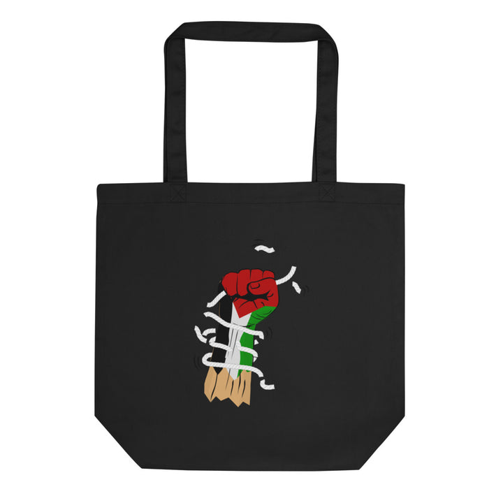 Eco Tote Bag - Palestine Hand, Eco Tote Bag Black