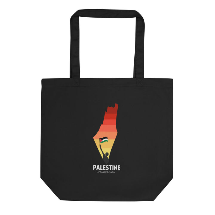 Eco Tote Bag - Palestine Map, Eco Tote Bag Black