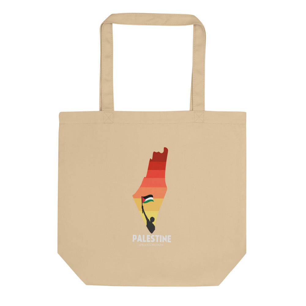 Eco Tote Bag - Palestine Map, Eco Tote Bag Oyster