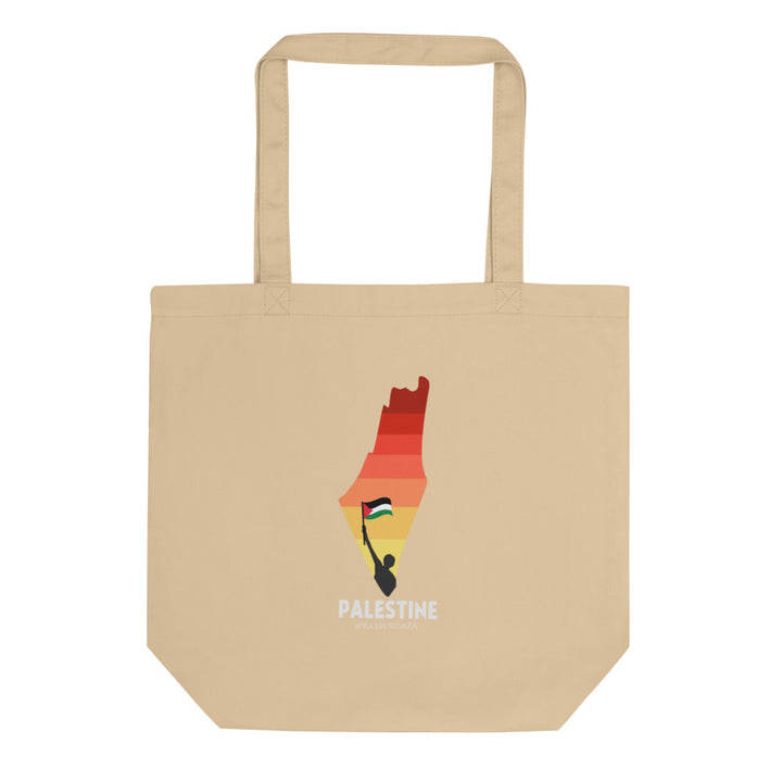 Eco Tote Bag - Palestine Map, Eco Tote Bag Oyster