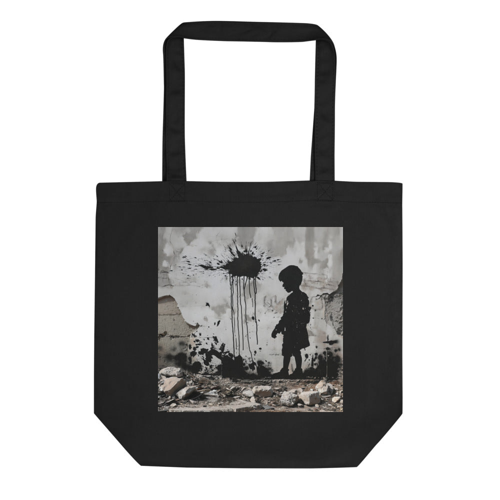 Eco Tote Bag - Palestine Wall, Eco Tote Bag Black
