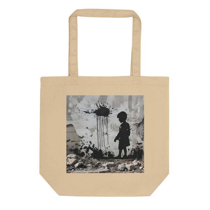 Eco Tote Bag - Palestine Wall, Eco Tote Bag Oyster