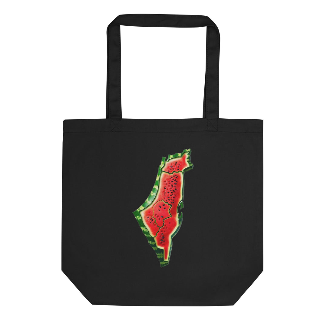 Eco Tote Bag - Palestine Watermelon, Eco Tote Bag Black