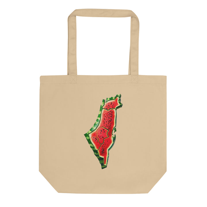 Eco Tote Bag - Palestine Watermelon, Eco Tote Bag Oyster