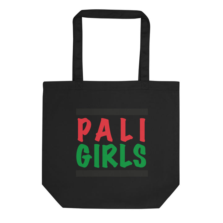 Eco Tote Bag - Palestinian Girls, Eco Tote Bag Black