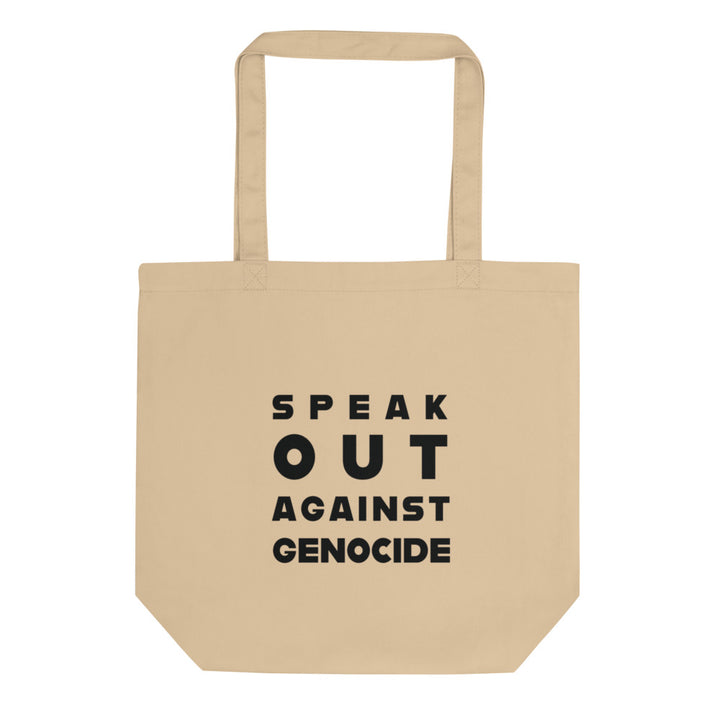 Eco Tote Bag - Speak out against genocide, Eco Tote Bag Oyster