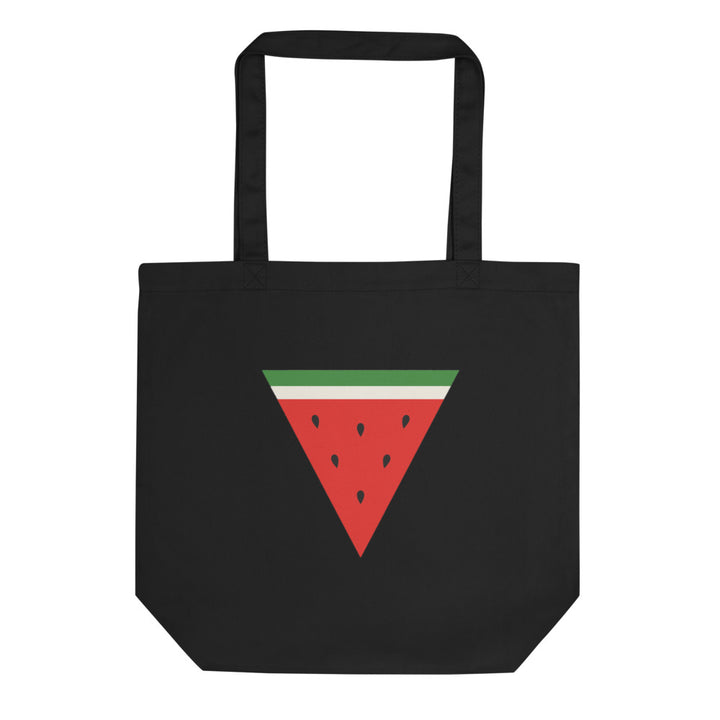 Eco Tote Bag - Triangle Watermelon, Eco Tote Bag Black