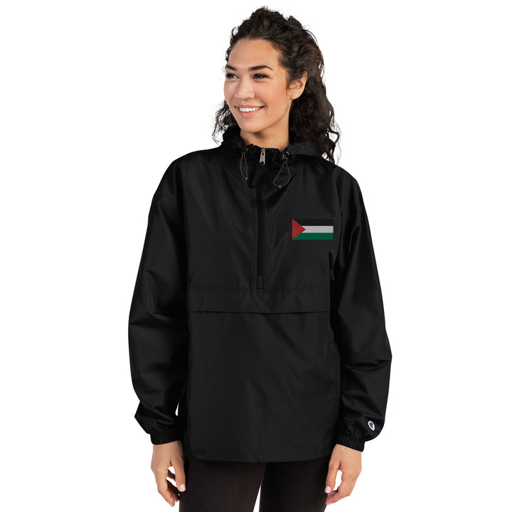 Women Embroidered Champion Packable Jacket | Palestine Flag