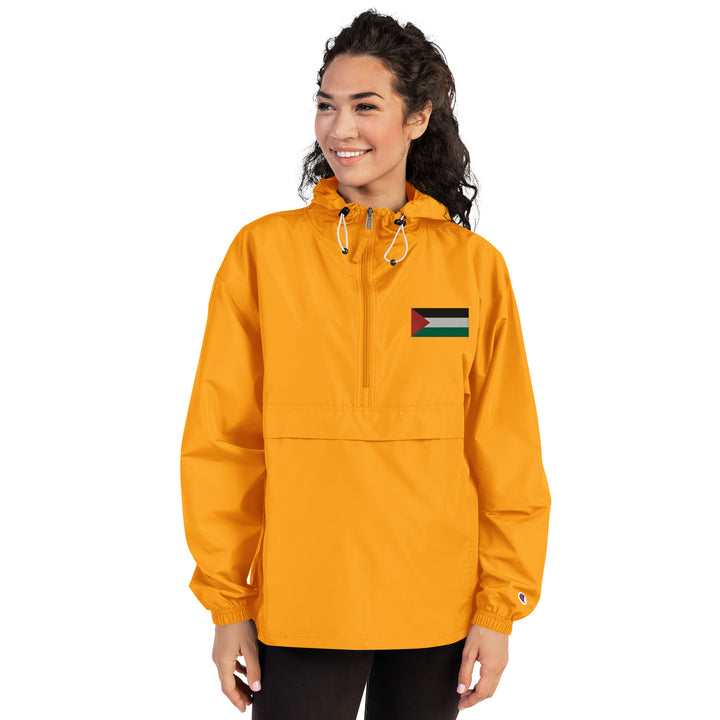 Women Embroidered Champion Packable Jacket | Palestine Flag