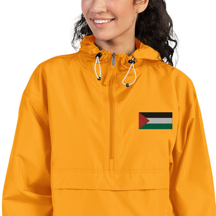 Women Embroidered Champion Packable Jacket | Palestine Flag