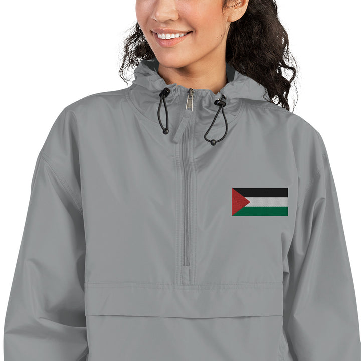 Women Embroidered Champion Packable Jacket | Palestine Flag