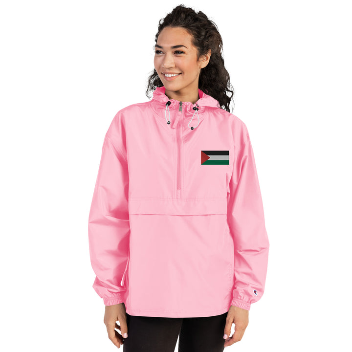 Women Embroidered Champion Packable Jacket | Palestine Flag