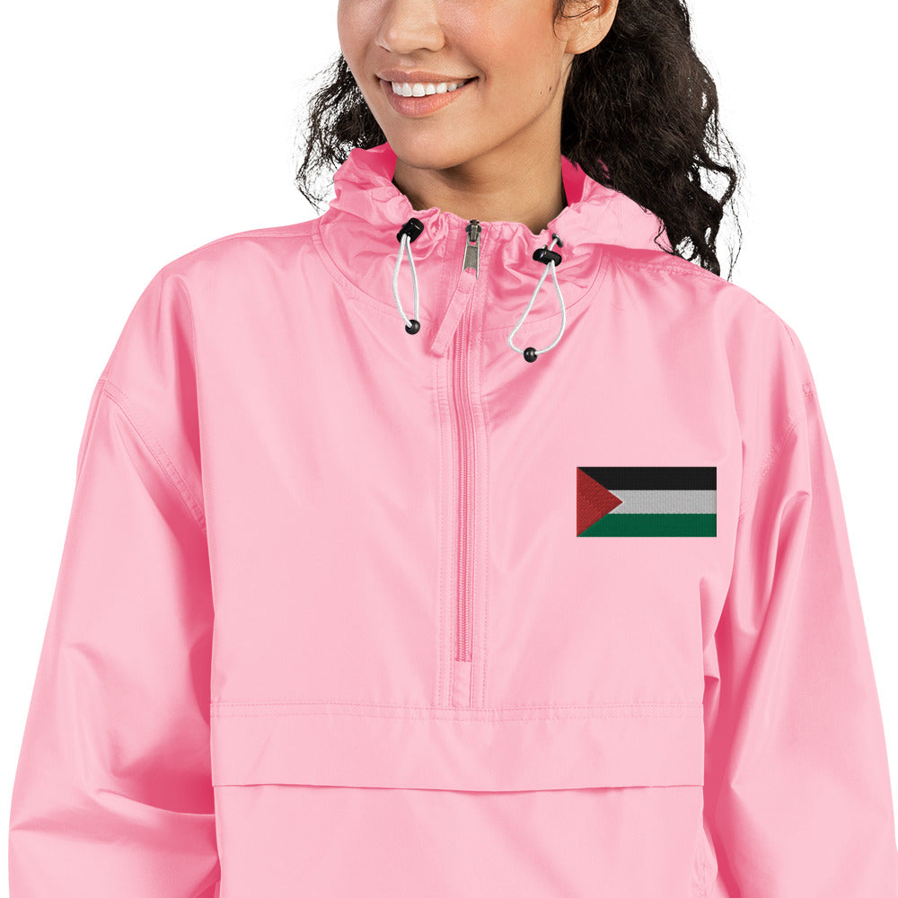 Women Embroidered Champion Packable Jacket | Palestine Flag