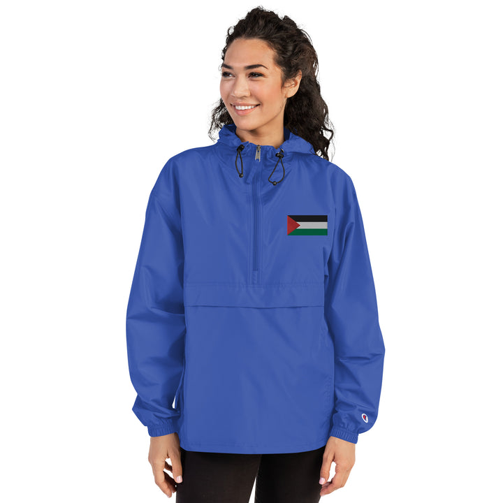 Women Embroidered Champion Packable Jacket | Palestine Flag