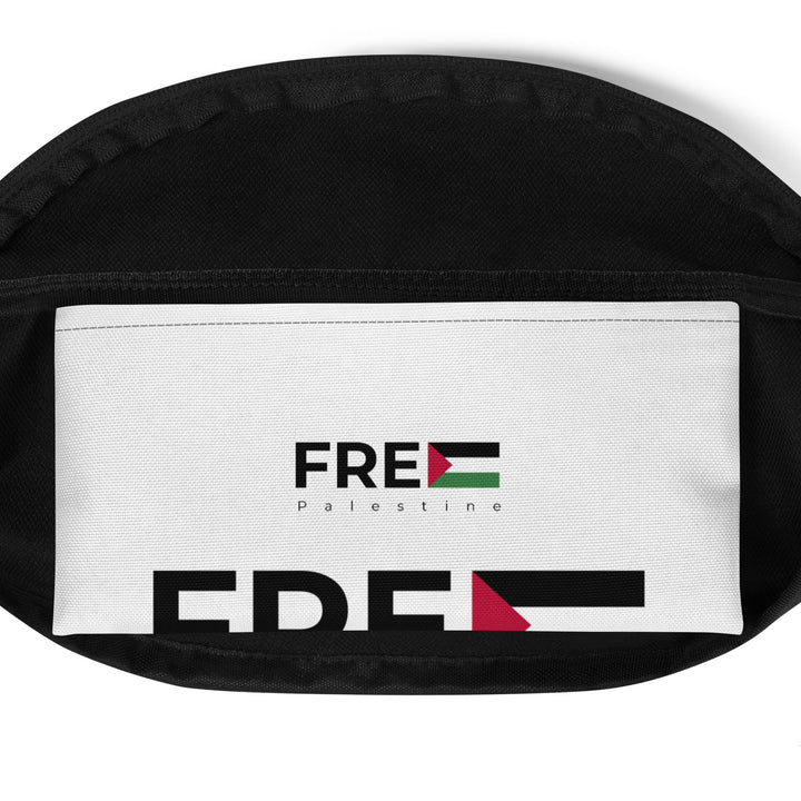 Fanny Pack - Palestine Flag, White Pocket