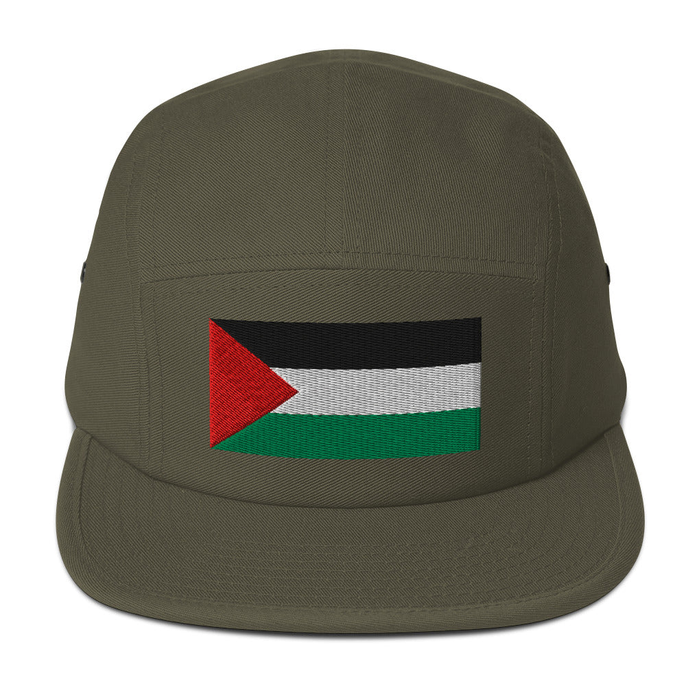 Five Panel Cap - Palestine Flag, 5 Panel Cap Olive