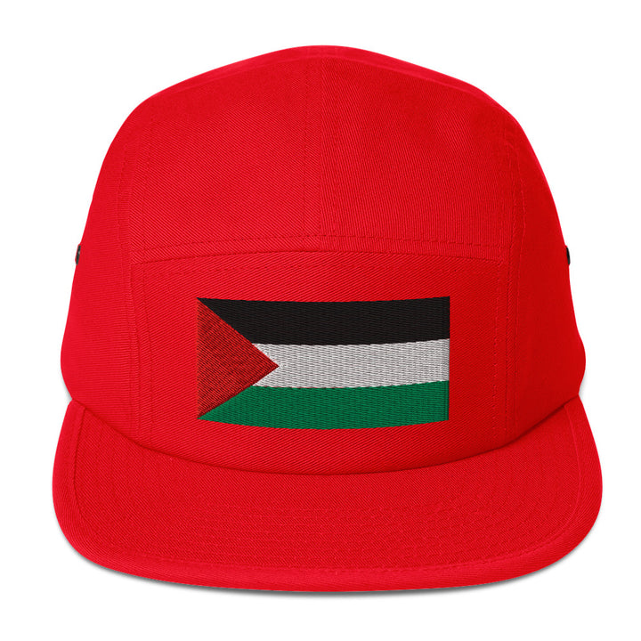 Five Panel Cap - Palestine Flag, 5 Panel Cap Red