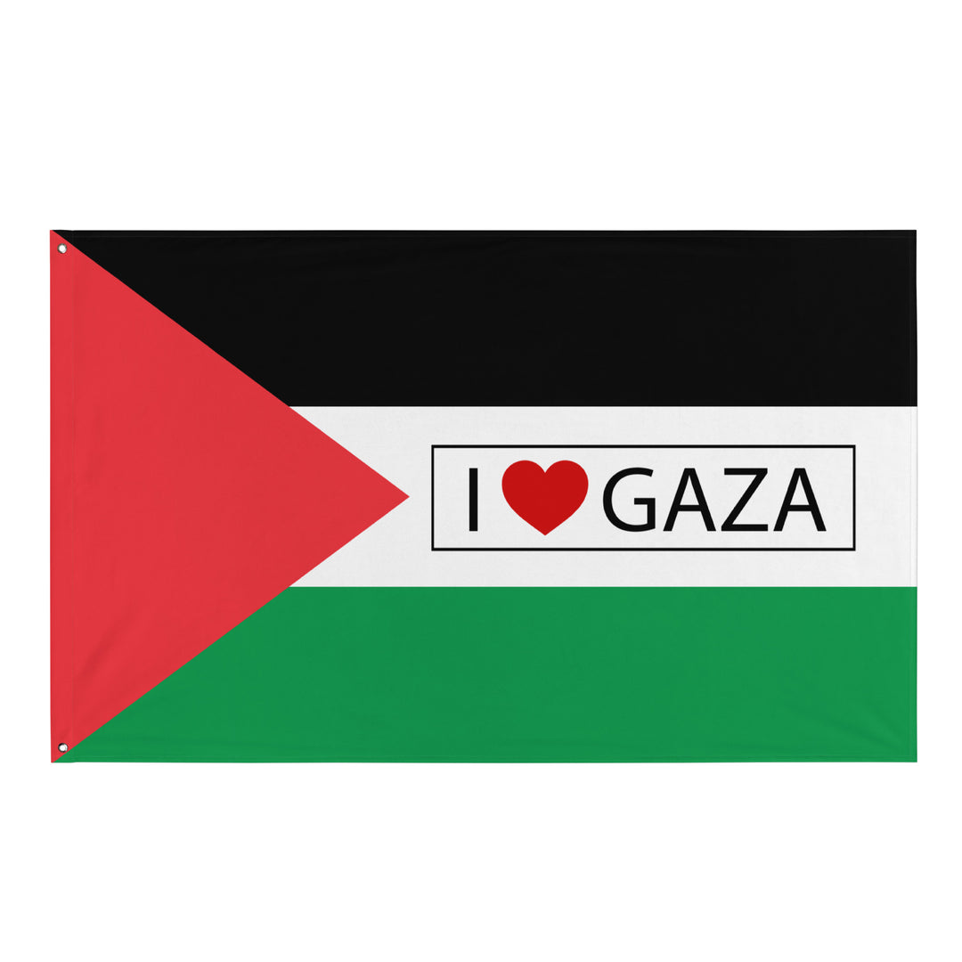 Flag - I Love Gaza, White