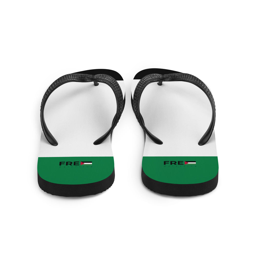 Flip-Flops - Free Palestine, Sublimation Flip Flops White