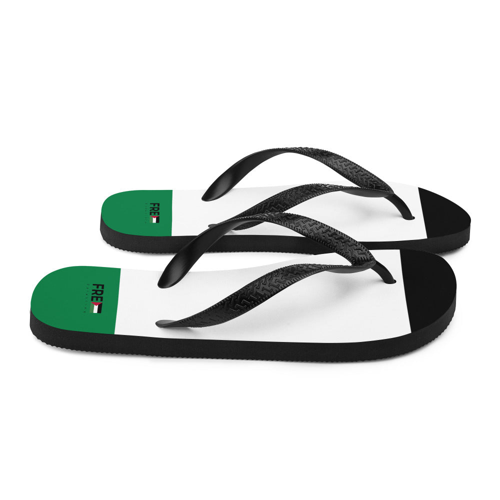 Flip-Flops - Free Palestine, Sublimation Flip Flops White