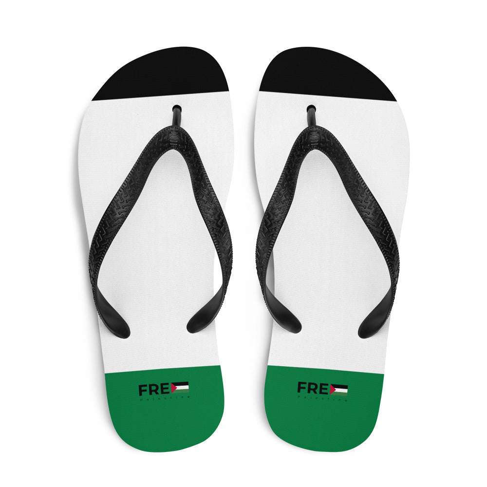 Flip-Flops - Free Palestine, Sublimation Flip Flops White