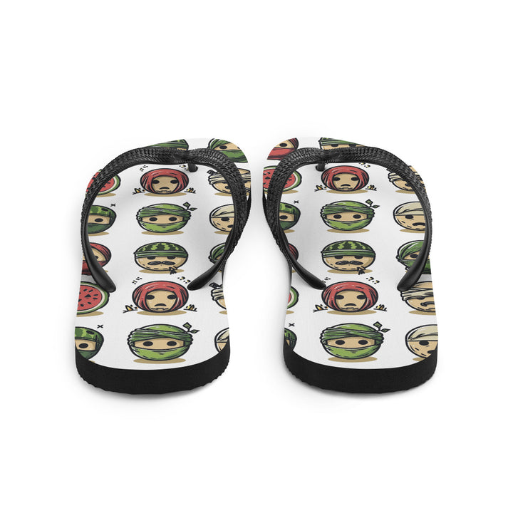 Flip-Flops - Palestine Emoji, Sublimation Flip Flops White