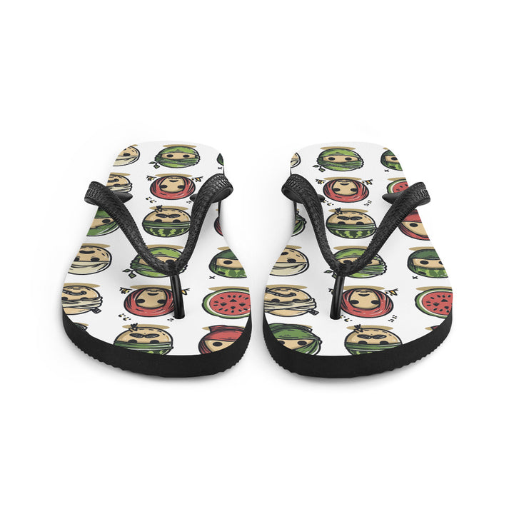 Flip-Flops - Palestine Emoji, Sublimation Flip Flops White