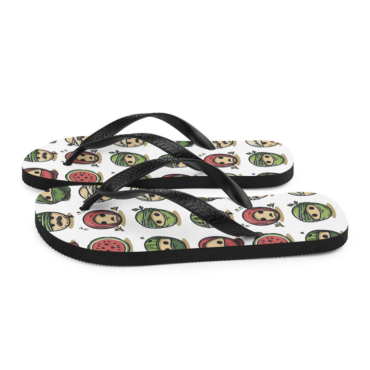 Flip-Flops - Palestine Emoji, Sublimation Flip Flops White