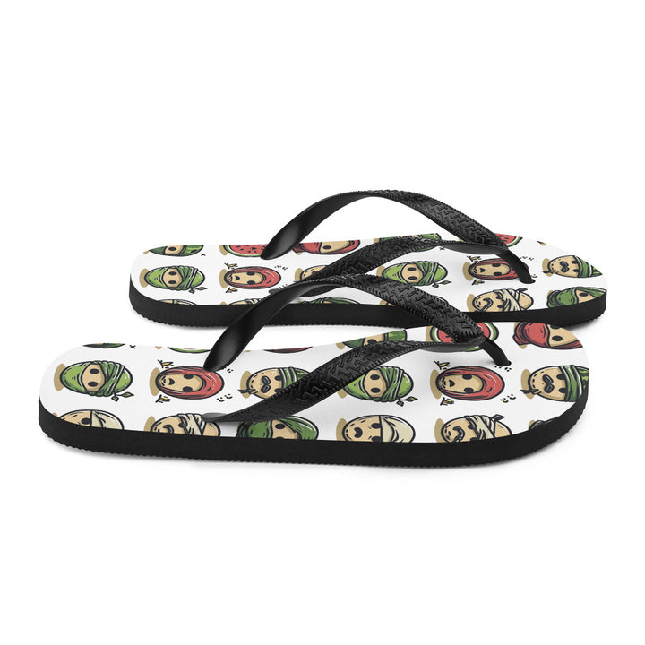 Flip-Flops - Palestine Emoji, Sublimation Flip Flops White