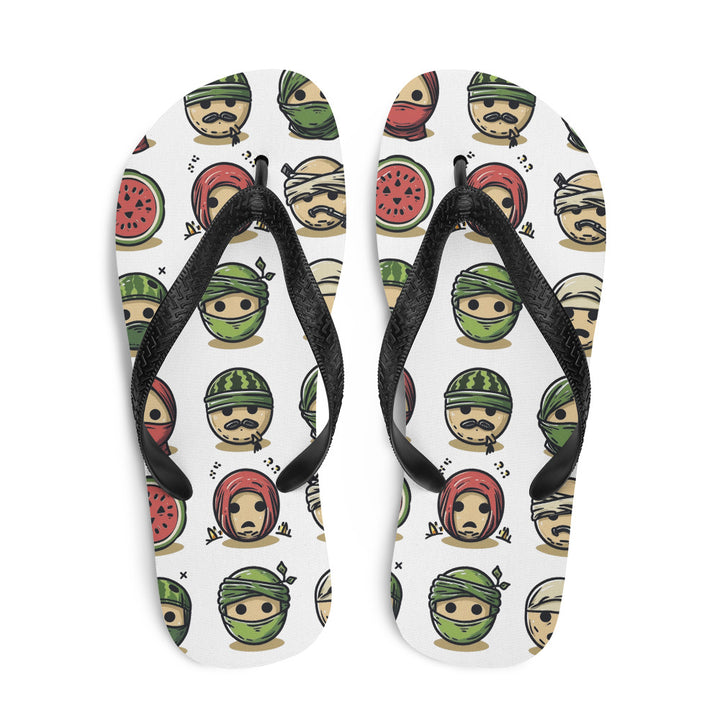 Flip-Flops - Palestine Emoji, Sublimation Flip Flops White