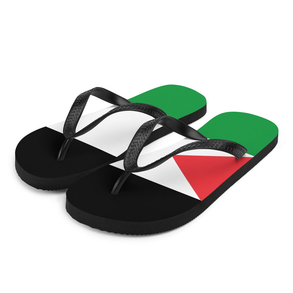 Flip-Flops - Palestine Flag, Sublimation Flip Flops White Front