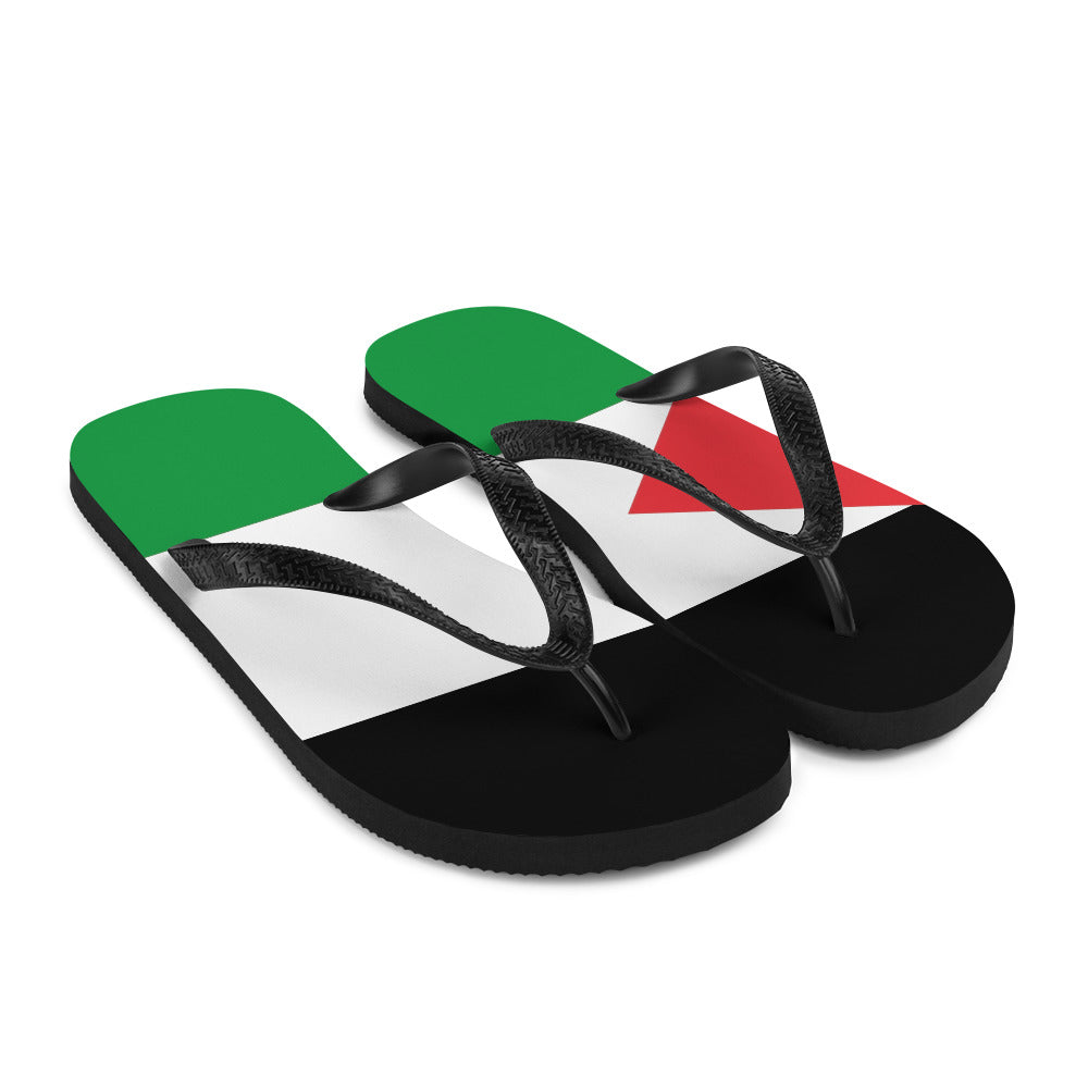 Flip-Flops - Palestine Flag, Sublimation Flip Flops White Front