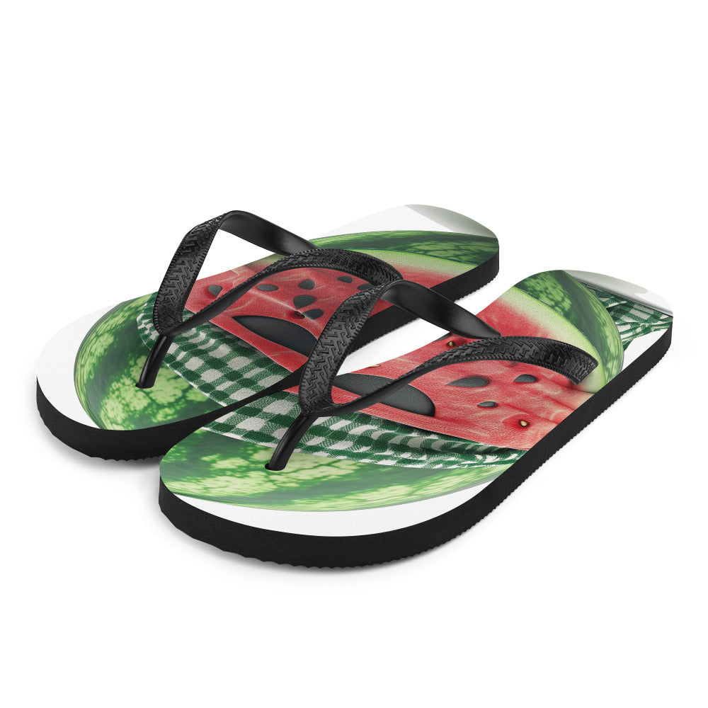 Flip-Flops - Palestine Melon Fighter, Sublimation Flip Flops White Front