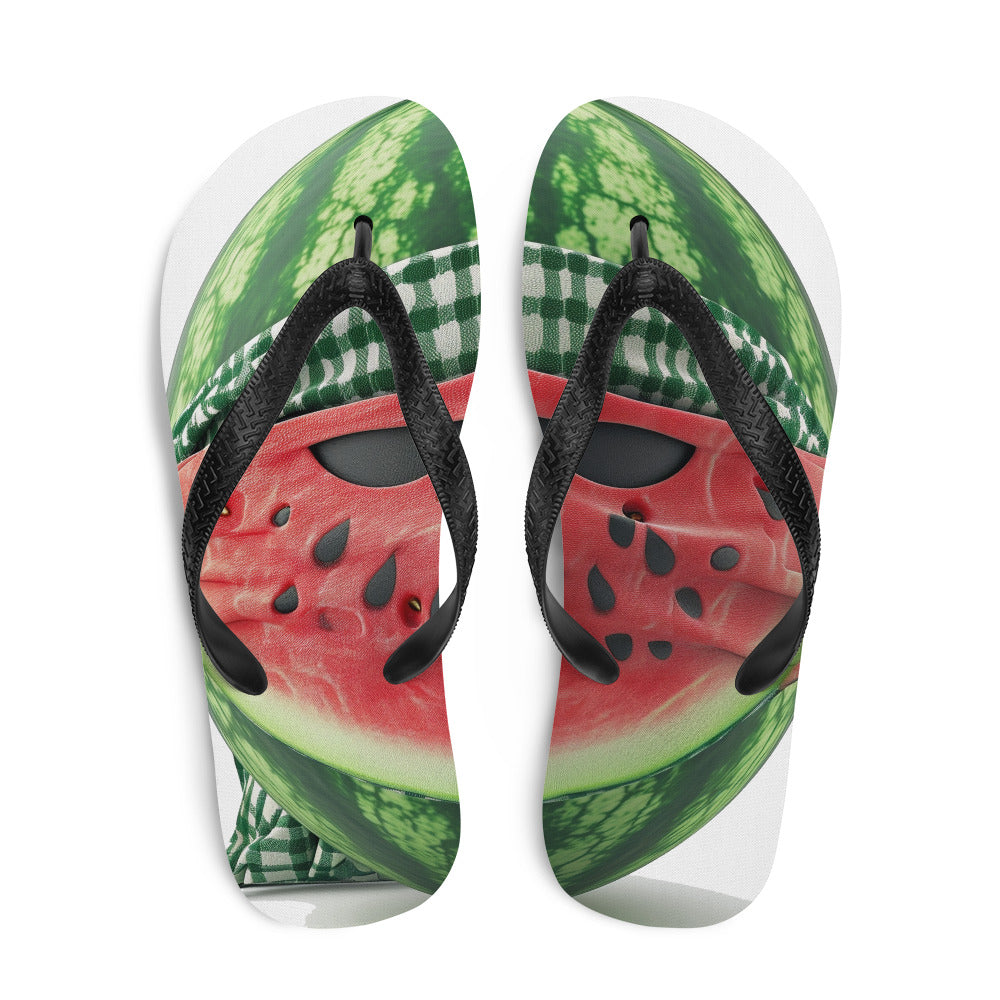Flip-Flops - Palestine Melon Fighter, Sublimation Flip Flops White