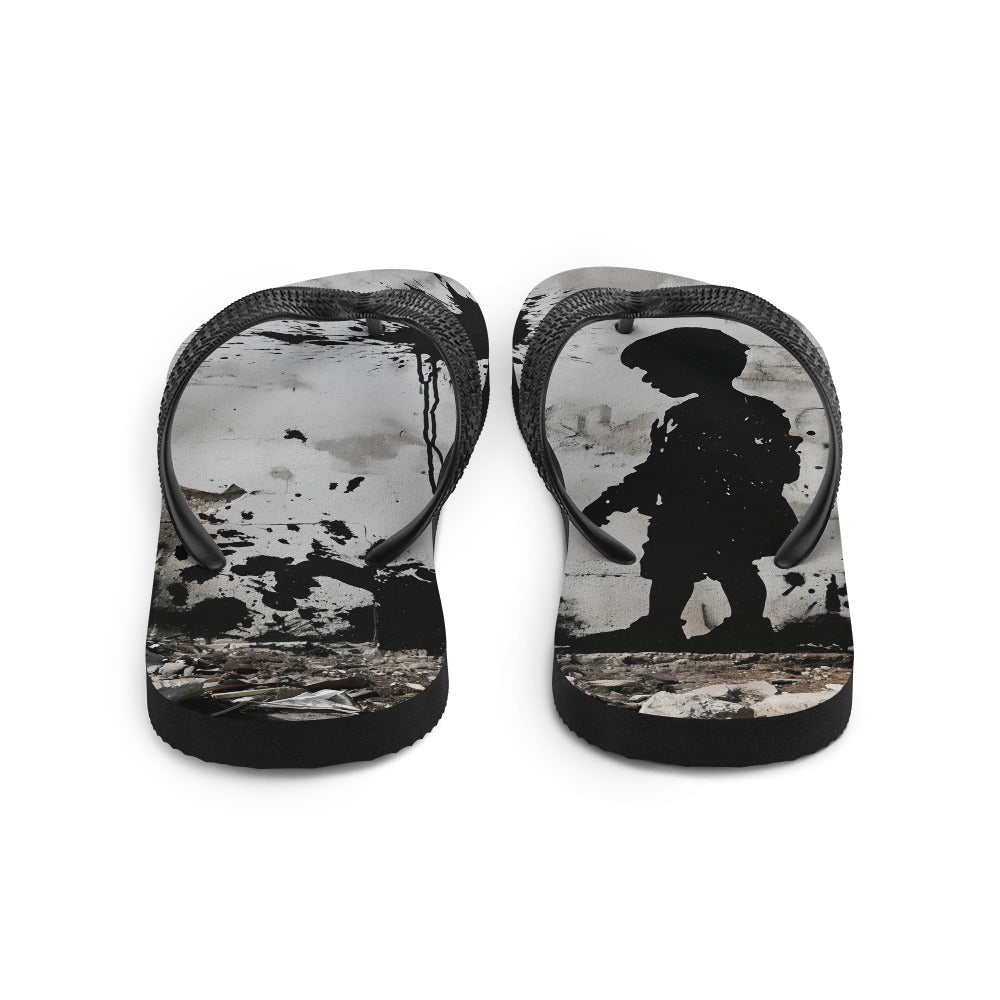 Flip-Flops - Palestine Wall, Sublimation Flip Flops White